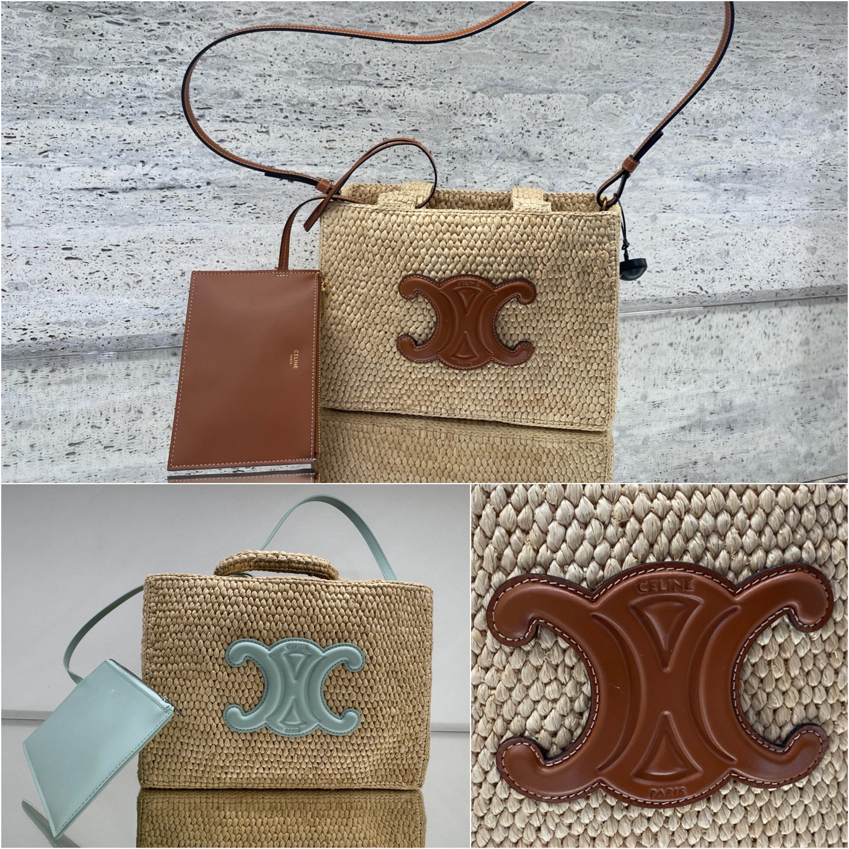 CELINE【入手困難】☆ラフィア カーフスキン ☆SMALL CABAS☆