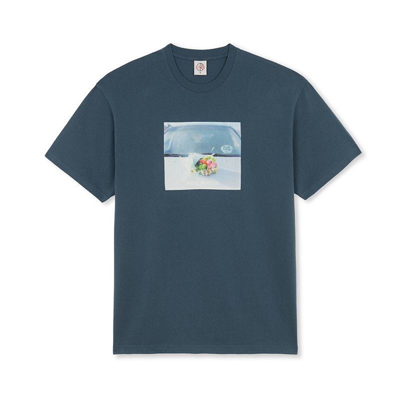 【POLAR SKATE CO】 Dead Flowers Tee [Grey Blue]