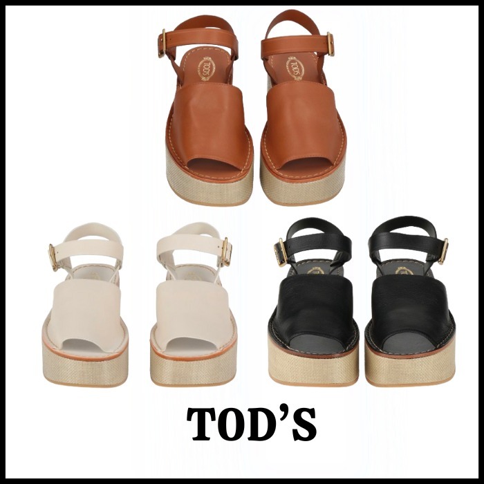【関税込】TOD'S トッズ サンダル レザー ウェッジヒール