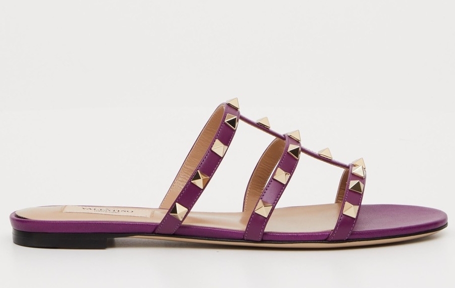 VALENTINO の靴♪ ★ ROCKSTUD SLIDE SANDAL★ フラット