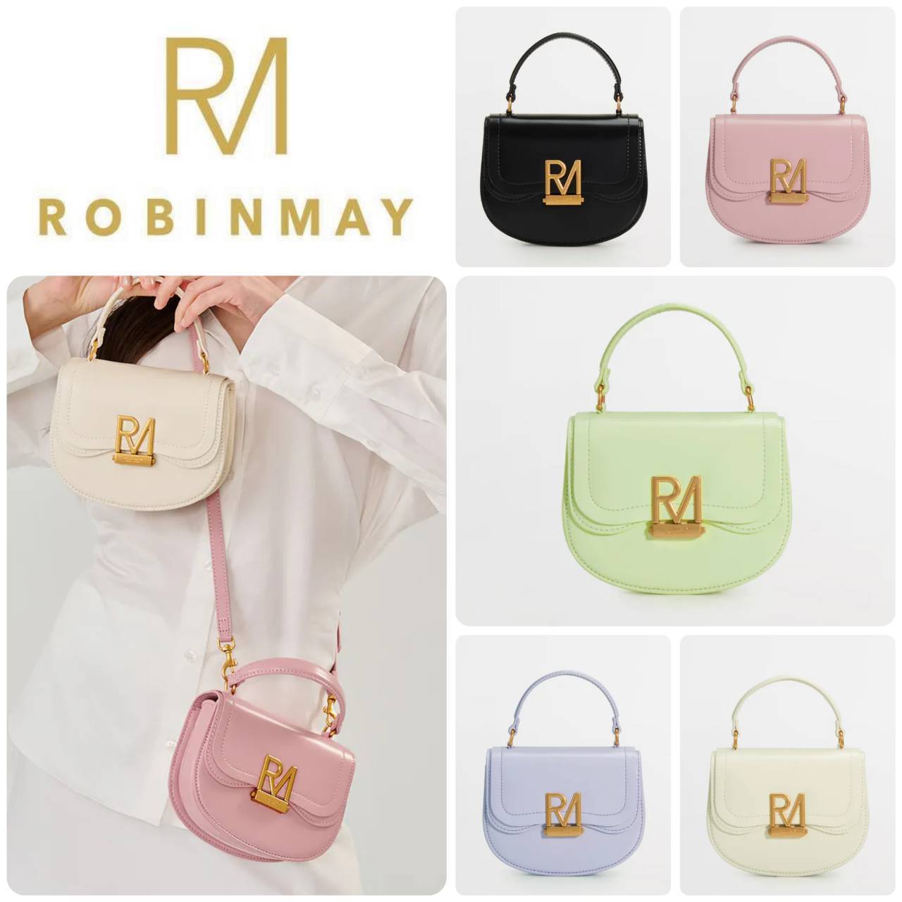 ■ROBINMAY■Elly半圓手提包 B223 ハーフラウンドトート/送料込