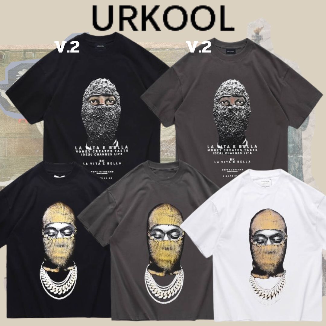 URKOOL プリント コットンTシャツ パンク ストリート