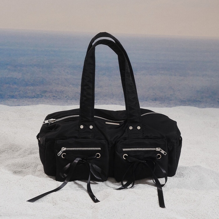 韓国人気☆Double Ribbon Cargo Duffle Bag/全3色/NOTKNOWING