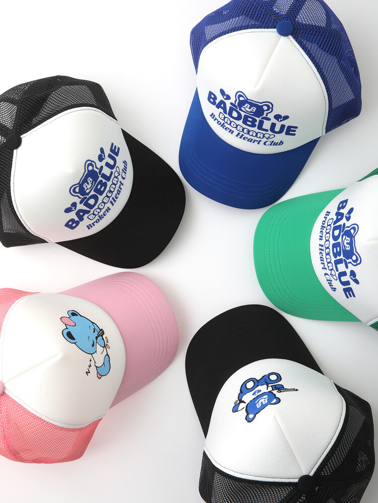【韓国BAD BLUE バッドブルー】Baby BadBear Cap Pink 韓国BAD BLUE バッドブルー】Baby BadBear Cap Pink (Bad Blue