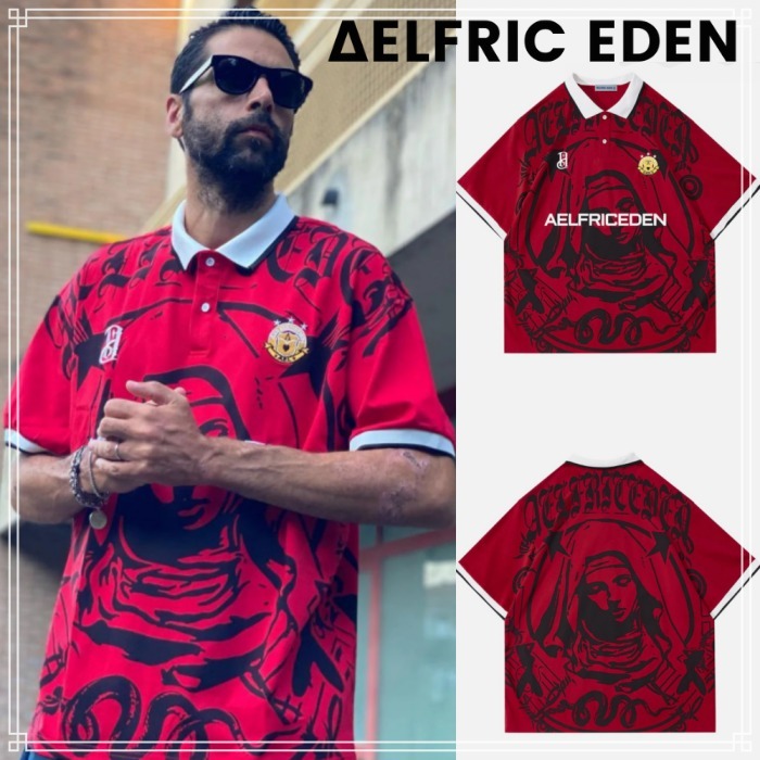 【Aelfric Eden】ポートレート デザイン ポロ Tシャツ