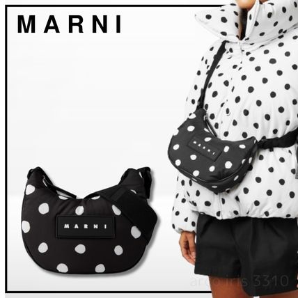 MARNI Shoulder Bags Dots Casual Style Crossbody Logo Shoulder Bags