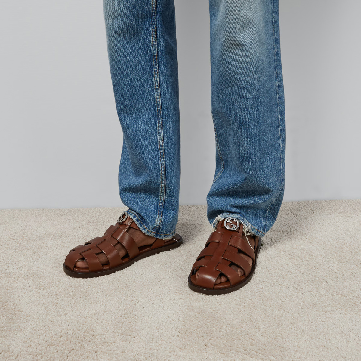 【セール】グッチ☆ダブルG バックルフラットサンダル☆779433 セール】グッチ☆ダブルG バックルフラットサンダル☆779433