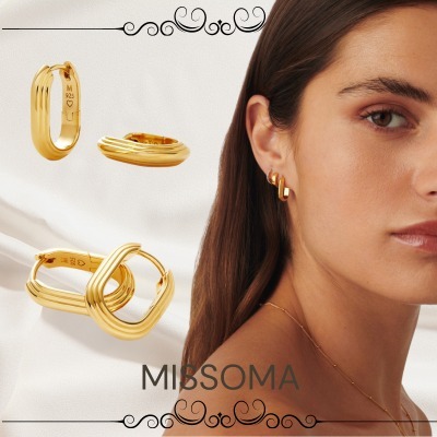 送料・関税込み ★MISSOMA★ リッジ ミニ フープ イヤリング 送料・関税込み ☆MISSOMA☆ リッジ ミニ フープ イヤリング