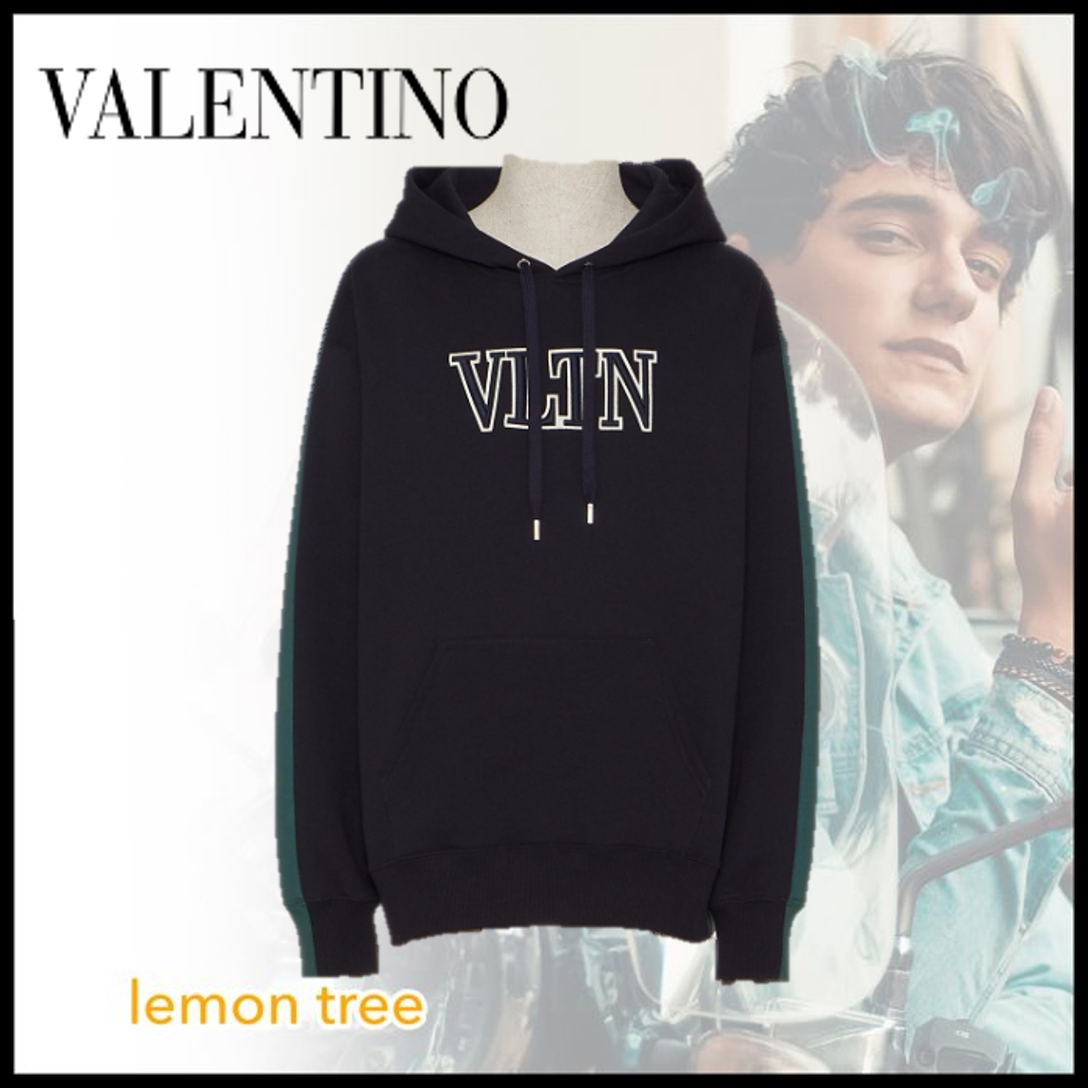 【VALENTINO】VLTNエンブロイダリー コットン スウェットシャツ