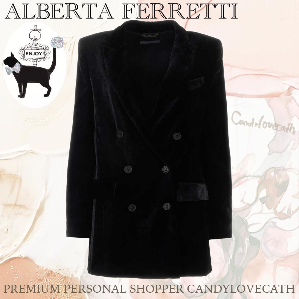 ジャケット A FERRETTI Black Velvet Blazer