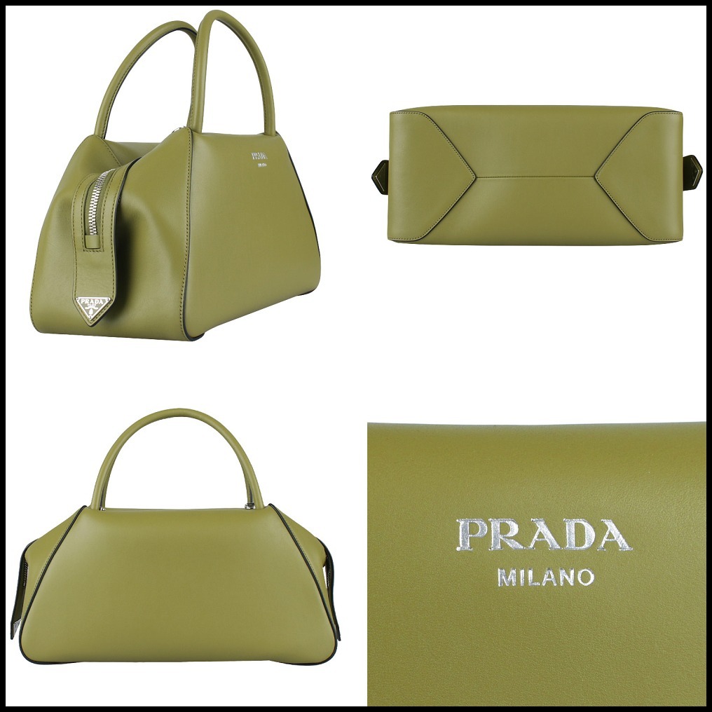 PRADA セール★ 2EE413 PRADA】セール！2EE413 ロゴ おしゃれ レザースニーカー (PRADA