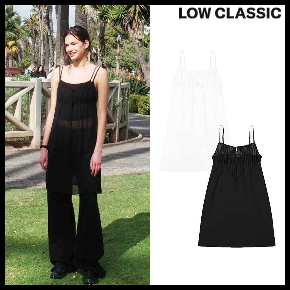 24SS●LOW CLASSIC●SHEER RIBBON LAYERED DRESS 韓国大人気