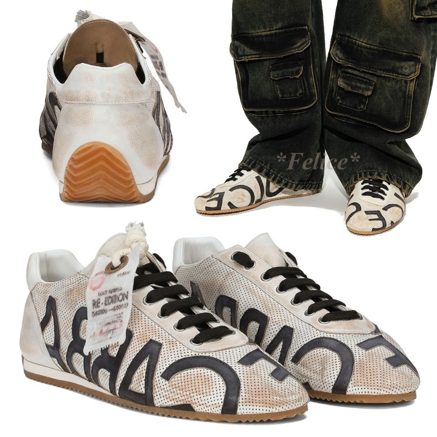 【DOLCE&GABBANA】 Thailandia レザースニーカー 関税/送料込