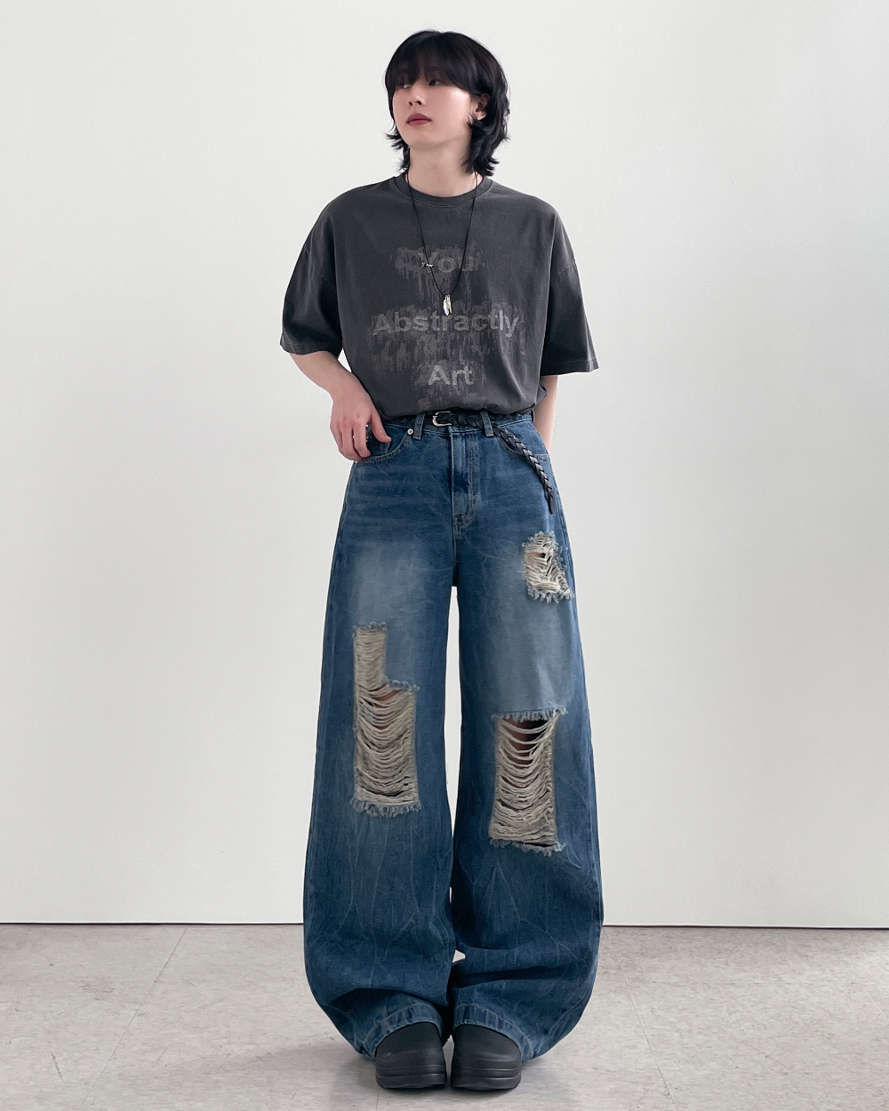 YOURNUS】Smoke Set Wide Denim Pants (YOURNUS/デニム