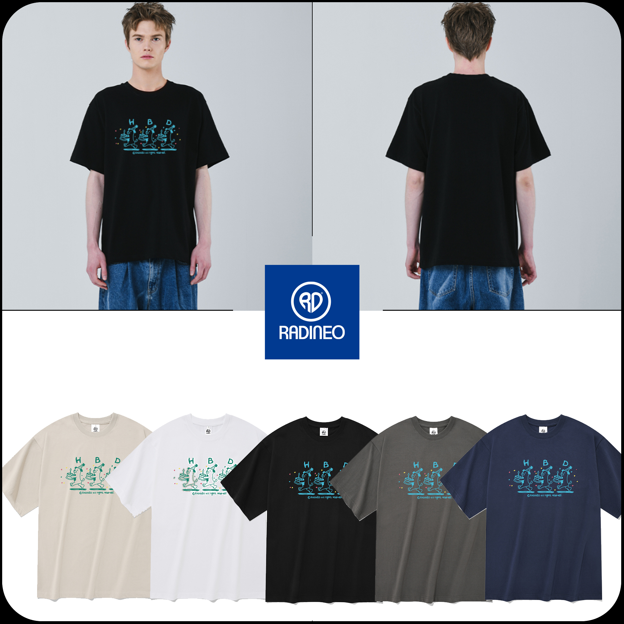 [RADINEO]★24SS★韓国人気★HAPPY BIRTHDAY T-SHIRTS