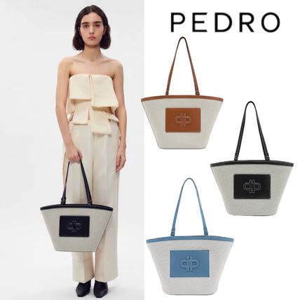 Pedro Totes Casual Style Canvas Plain Party Style Office Style