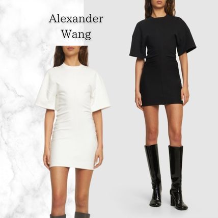 【Alexander Wang】ドロップショルダー ミニドレス Alexander Wang ドロップショルダーミニドレス | ブルー