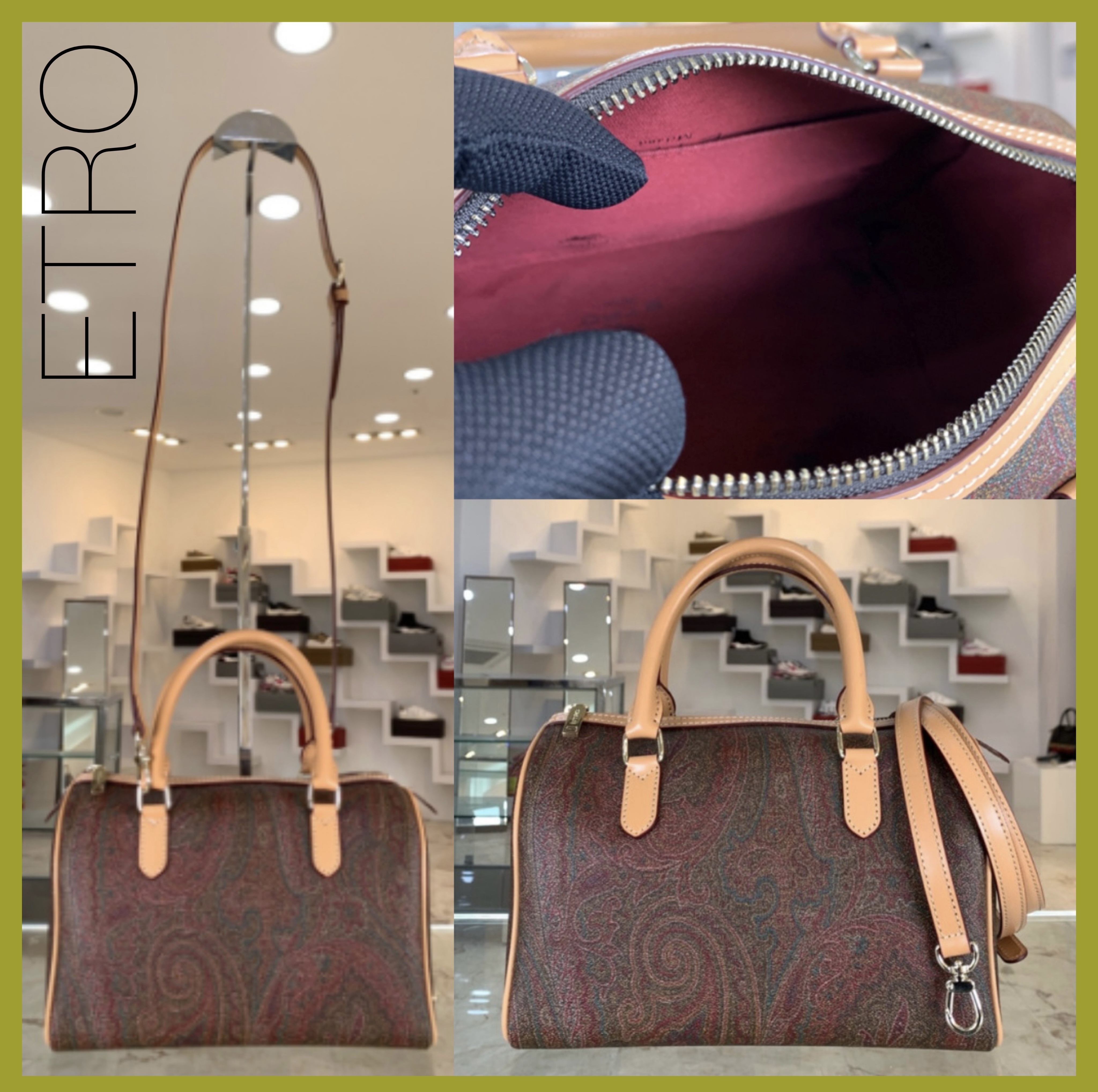 【関税込み】ETRO ペイズリー ボストンバッグ ショルダーバッグ