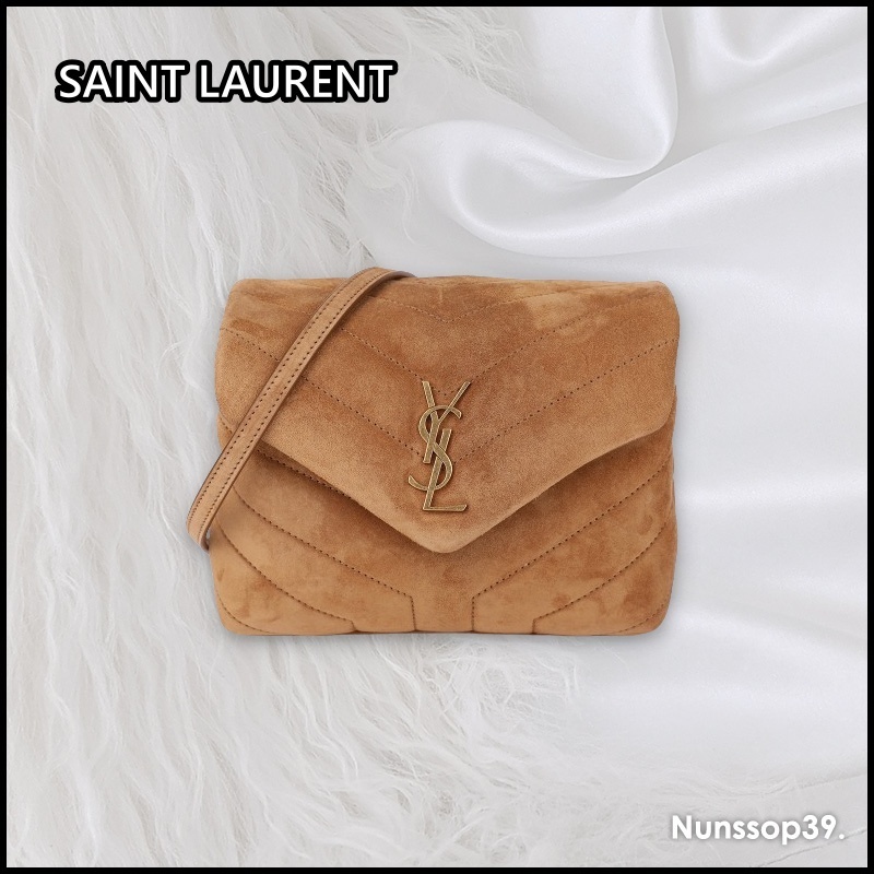 《SAINT LAURENT》 キルティング スエード LOULOU トイバッグ