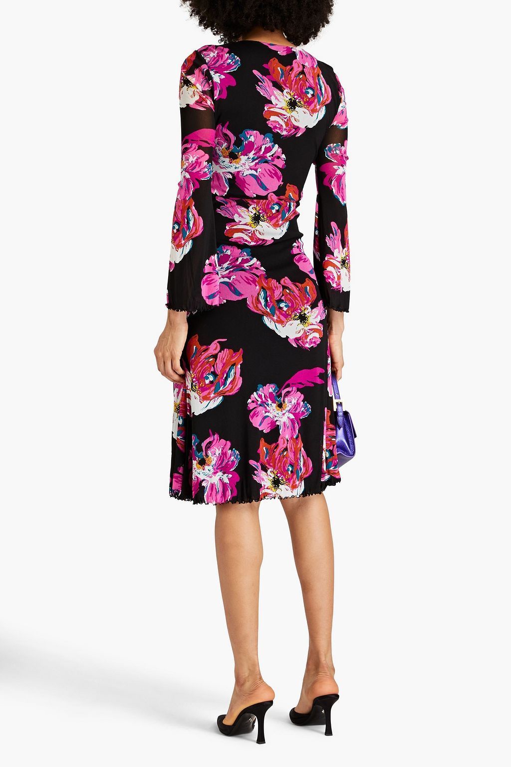 【関税込】DVF★大人気 ストレッチメッシュ ワンピース 素敵☆DIANE VON FURSTENBERG ストレッチメッシュ ワンピース