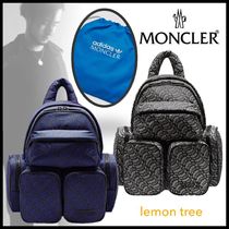 MONCLER MONCLER GENIUS Unisex Nylon Blended Fabrics Street Style Logo Backpacks