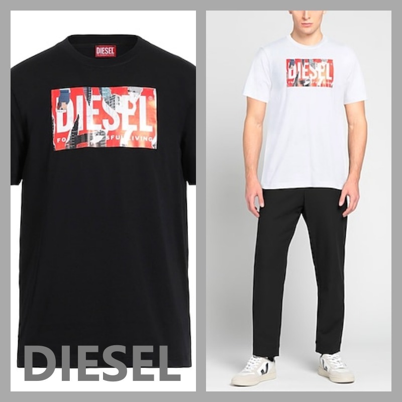 送関込☆DIESEL ロゴ クルーネック Tシャツ