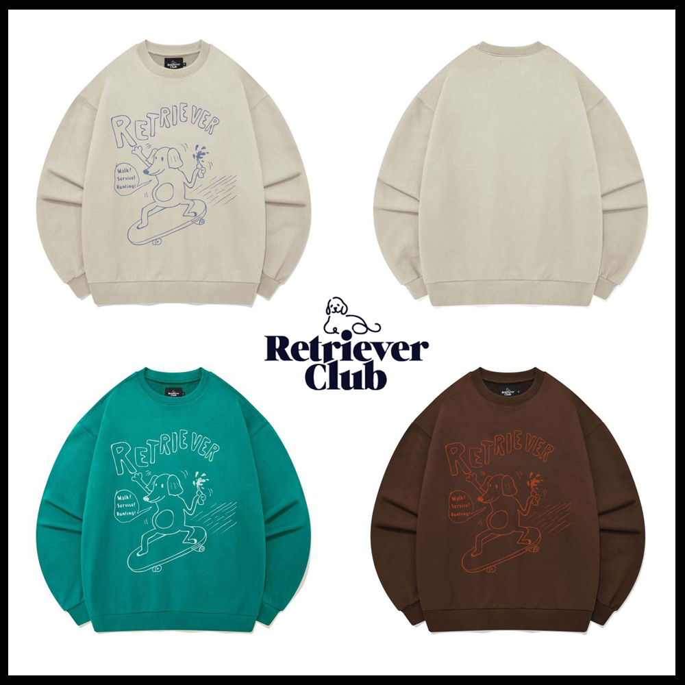 [RETRIEVER CLUB]UNISEX●RIDING BOARD CREWNECK