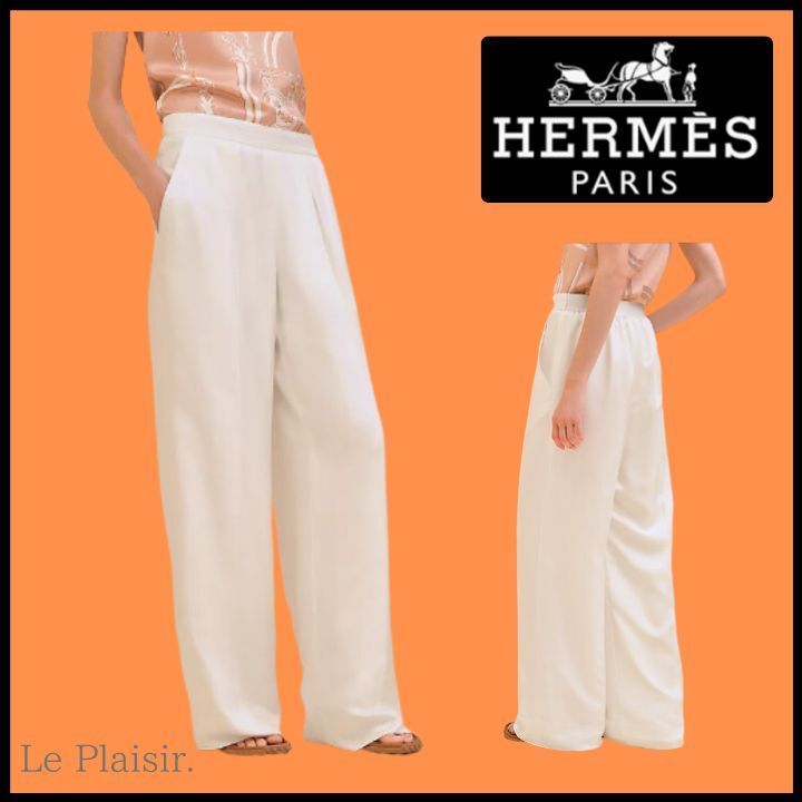 シルク100％ 【HERMES】 パジャマパンツ