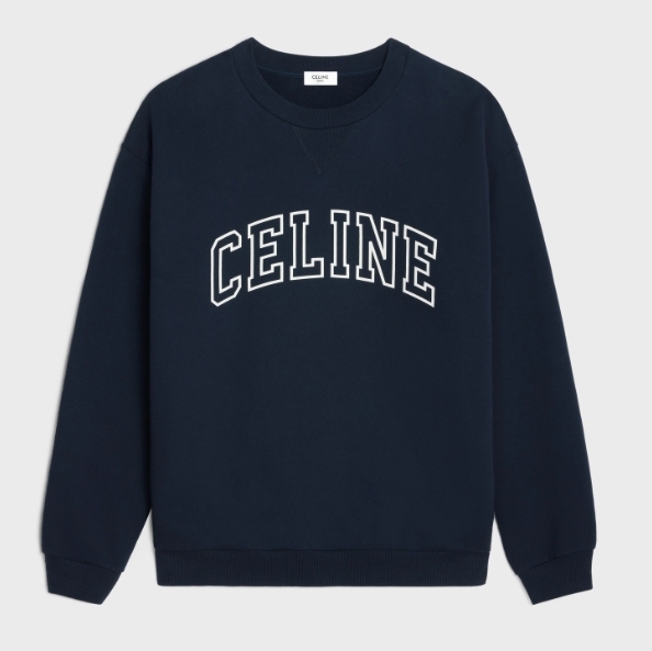 【CELINE】ルーズ スウェットシャツ コットンフリース ロゴ CELINE】ルーズ スウェットシャツ コットンフリース ロゴ