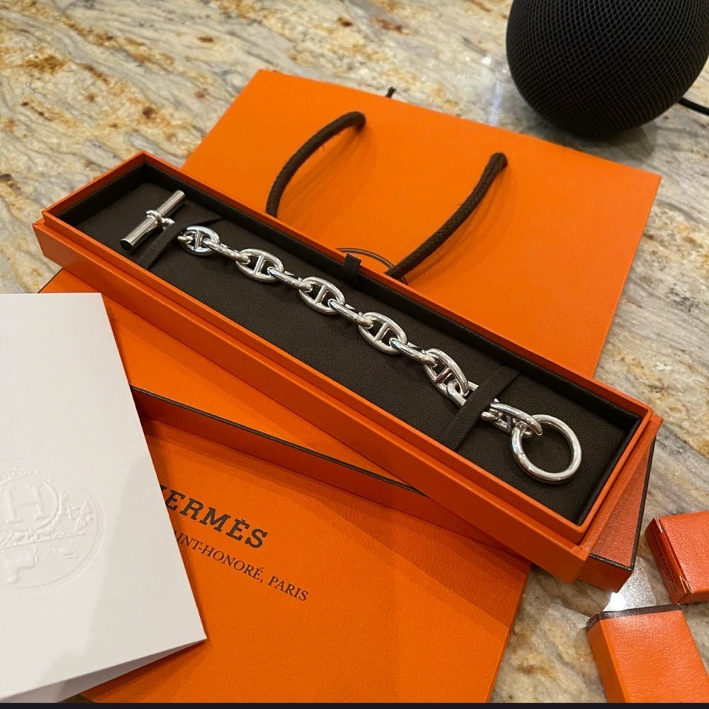 手元に存在感◎【HERMES】シェーヌダンクル ブレスレット