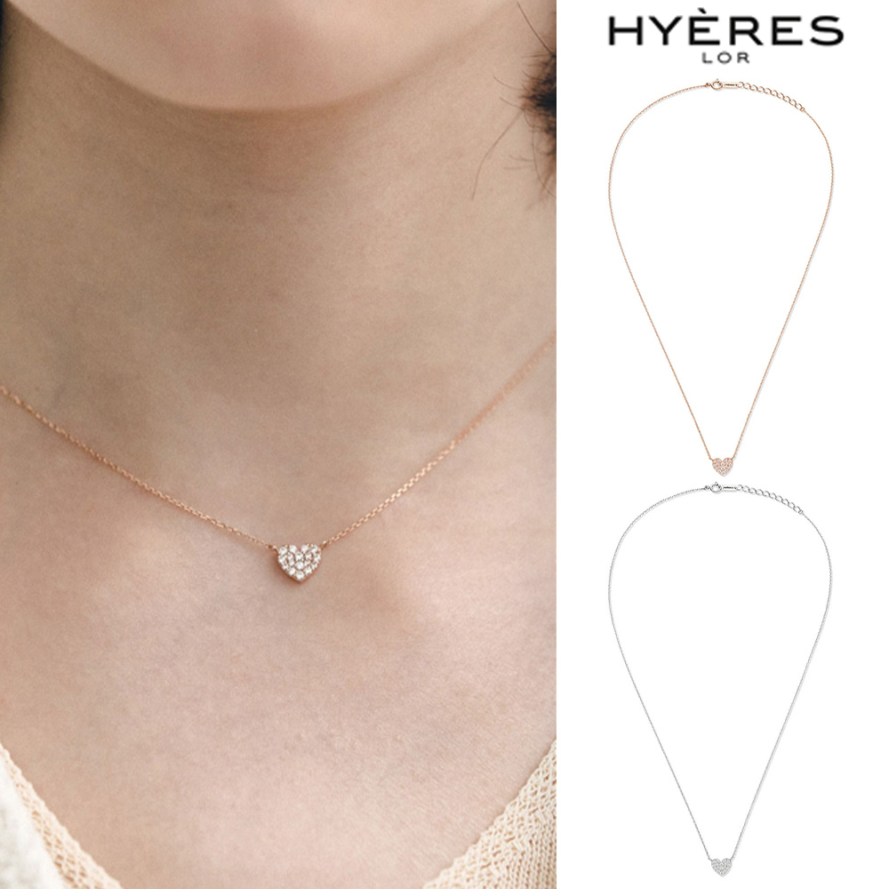 【HYERES LOR】24SS★ H Heart Pave 14K Necklace