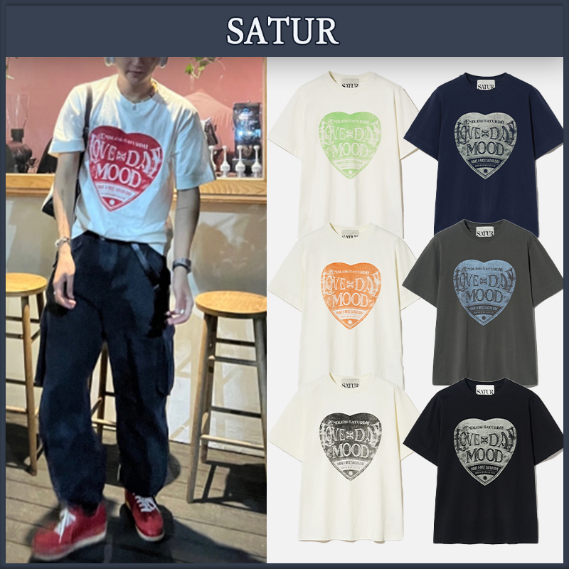 【SATUR】★24SS★レトロ ムード グラフィック Tシャツ 7色