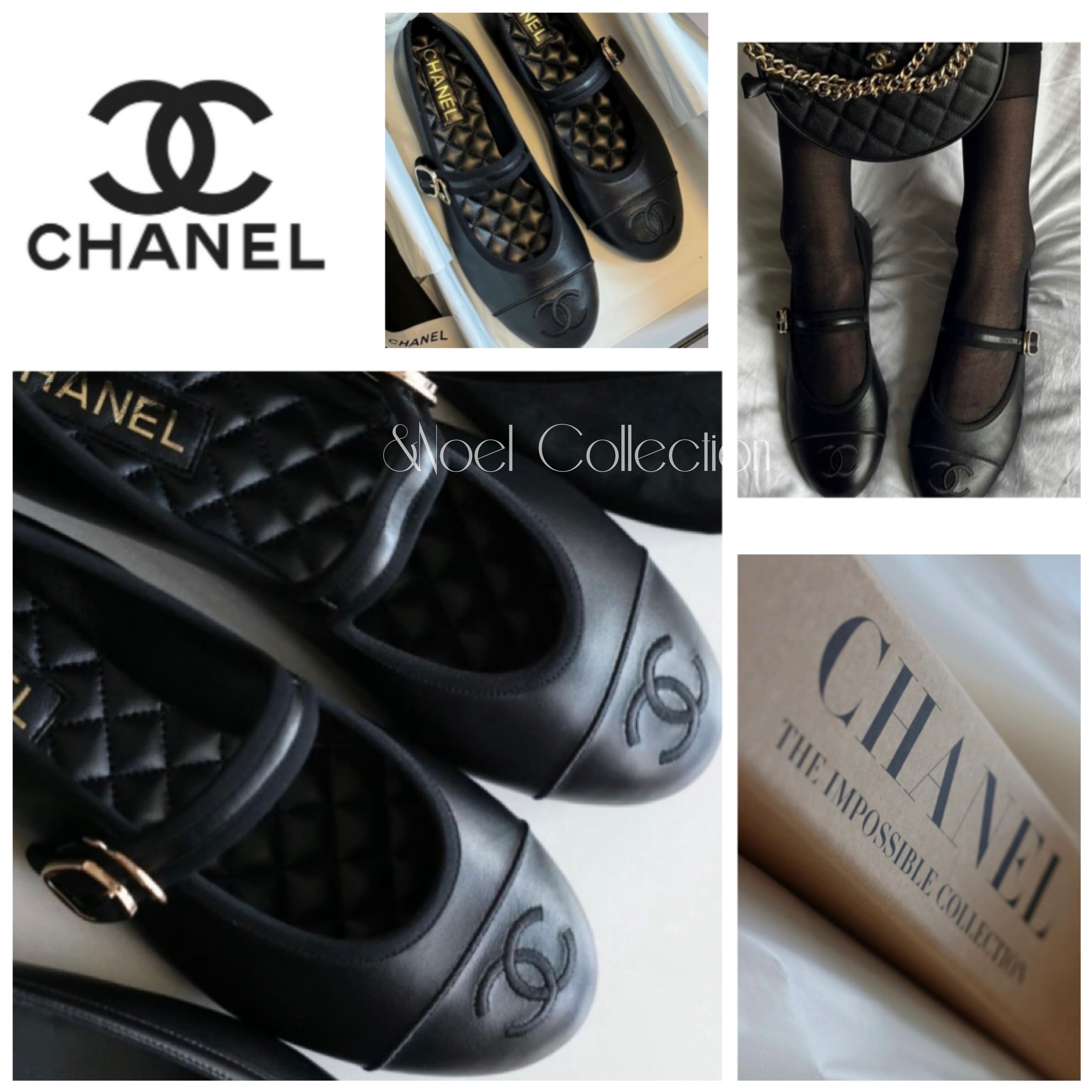 【可愛く品良く】CHANEL *メリージェーン*フラットシューズ黒