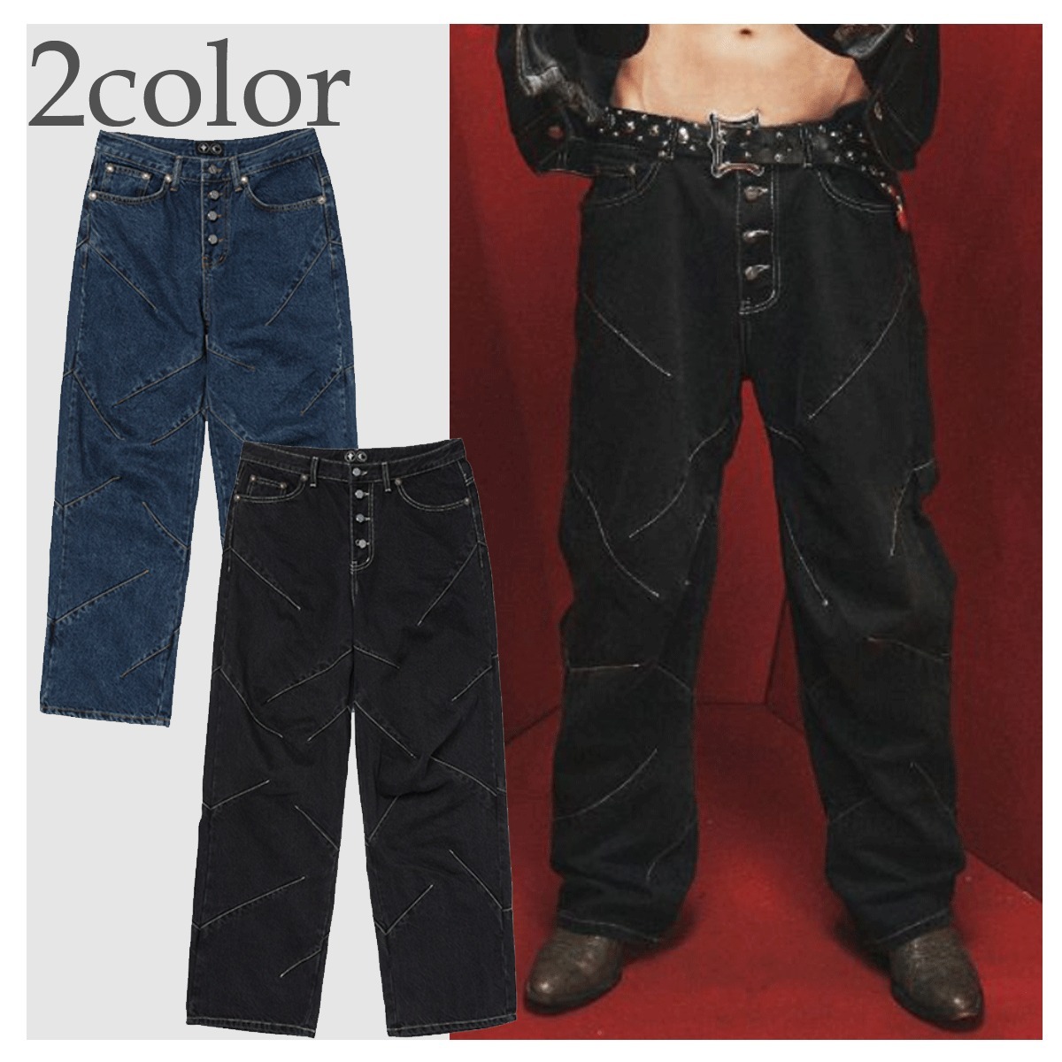 デニム・ジーパン THUG CLUB  TC Pin Denim Pants 4FK783