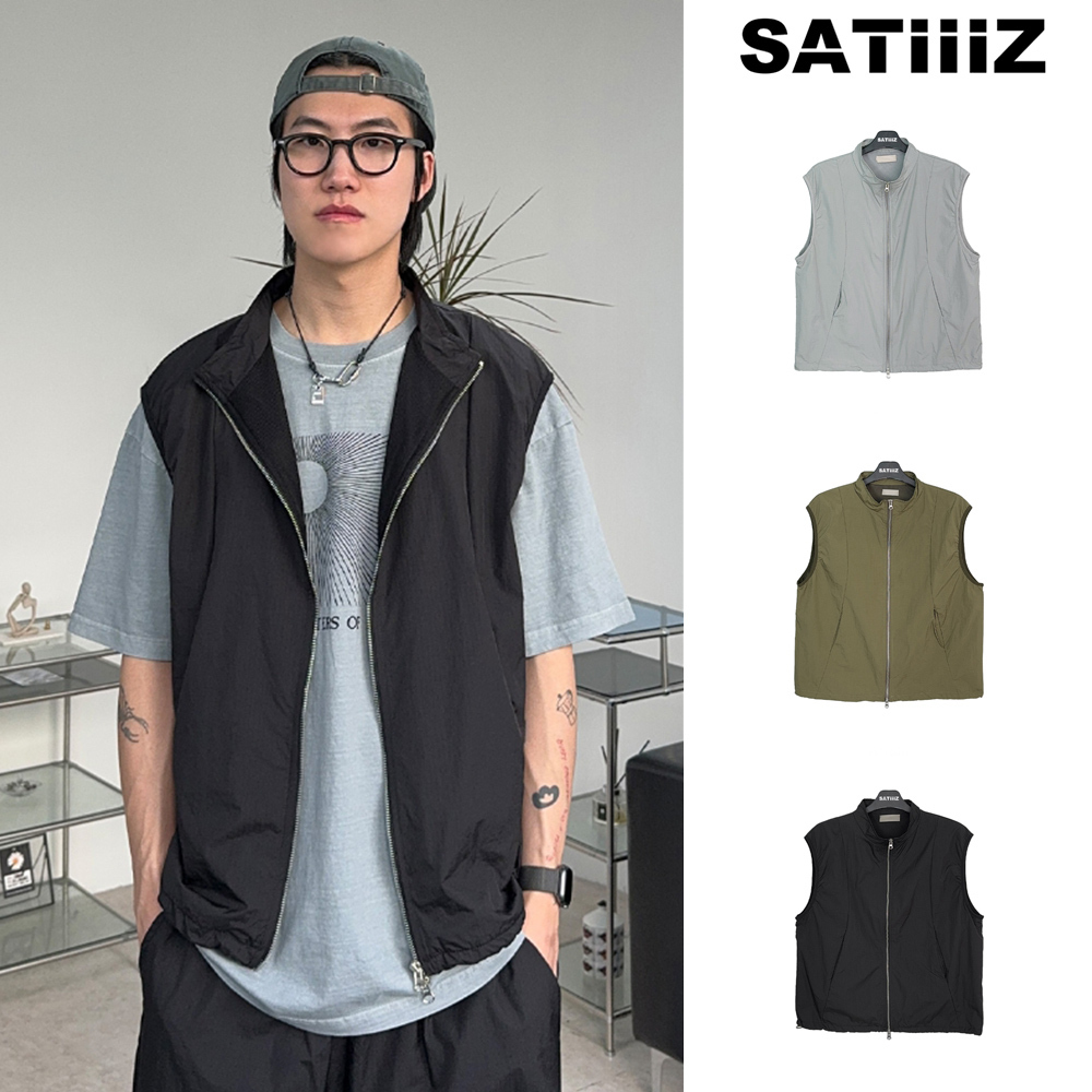 【SATIIIZ】Tonen Curved Nylon Vest