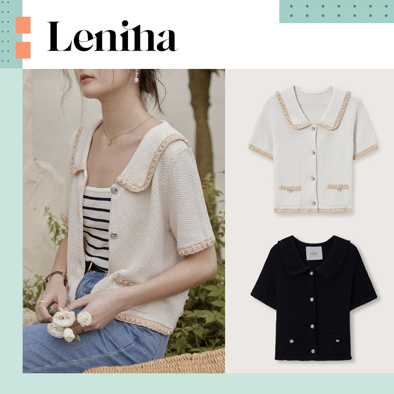 Lenina ♥ LUXIE classic linen knit jacket/追跡付