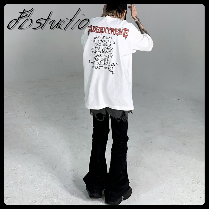 ストリート ロゴ Tシャツ 半袖 ルーズ ユニセックス 韓国 nr9163 韓国 ストリート Tシャツ プリント ロゴ 半袖 ルーズ 全2色 6651