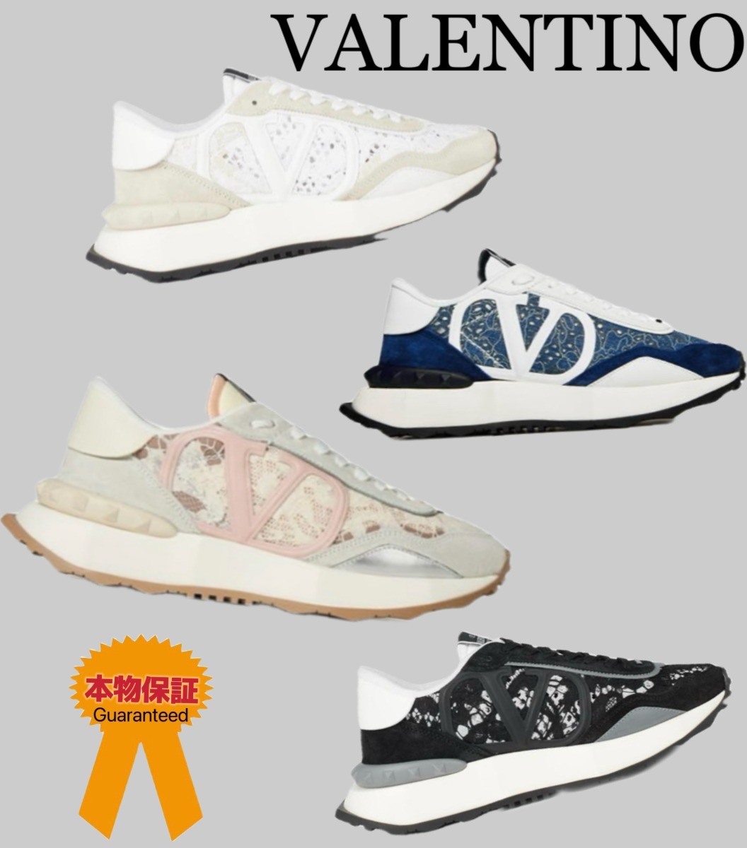 【VALENTINO】入手困難★V LOGO レース X メッシュ スニーカー