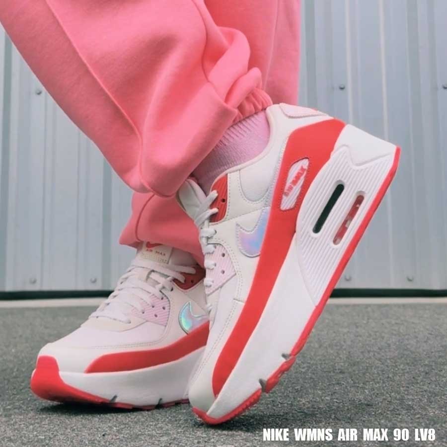 NIKE★WMNS AIR MAX 90 LV8★SAIL/SIREN RED/PEARL PINK