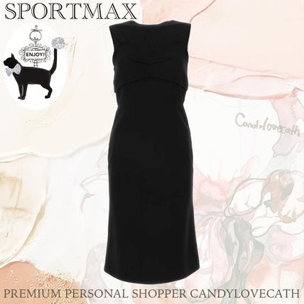 ワンピース SPORTMAX Sportmax Mirto Dress SPORTMAX Black Stretch Polyester Mirto Dress (SPORTMAX