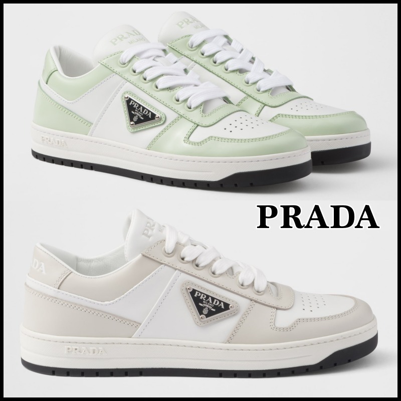 【海外限定新作】PRADA ダウンタウンレザースニーカー