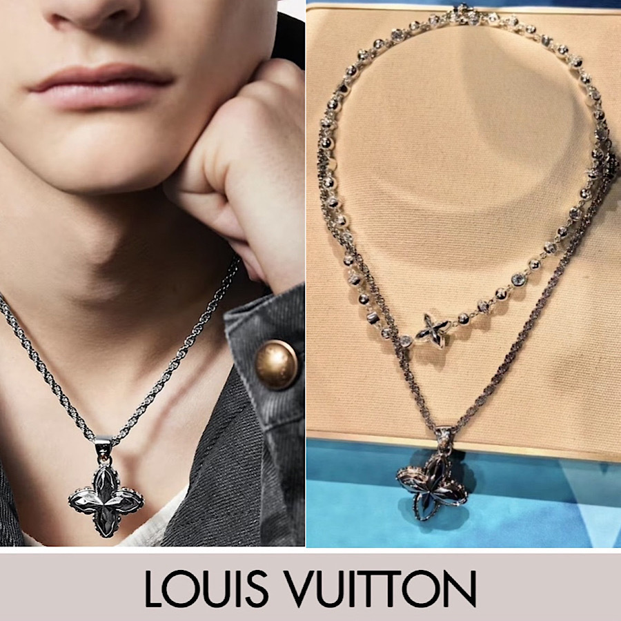《新作》LOUIS VUITTON LV フラワー スタッズ ネックレス