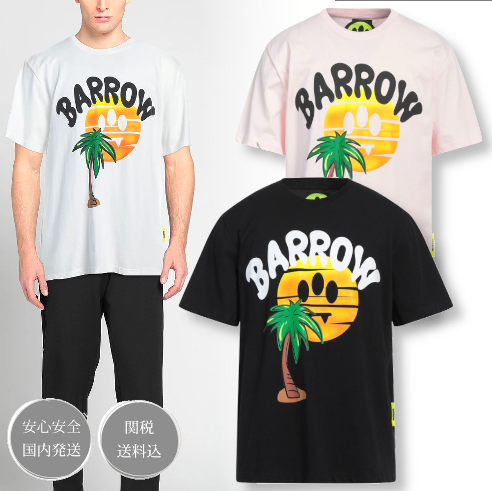 BARROW バロウ ロゴ クルーネック プリント 半袖 Tシャツ 関送込