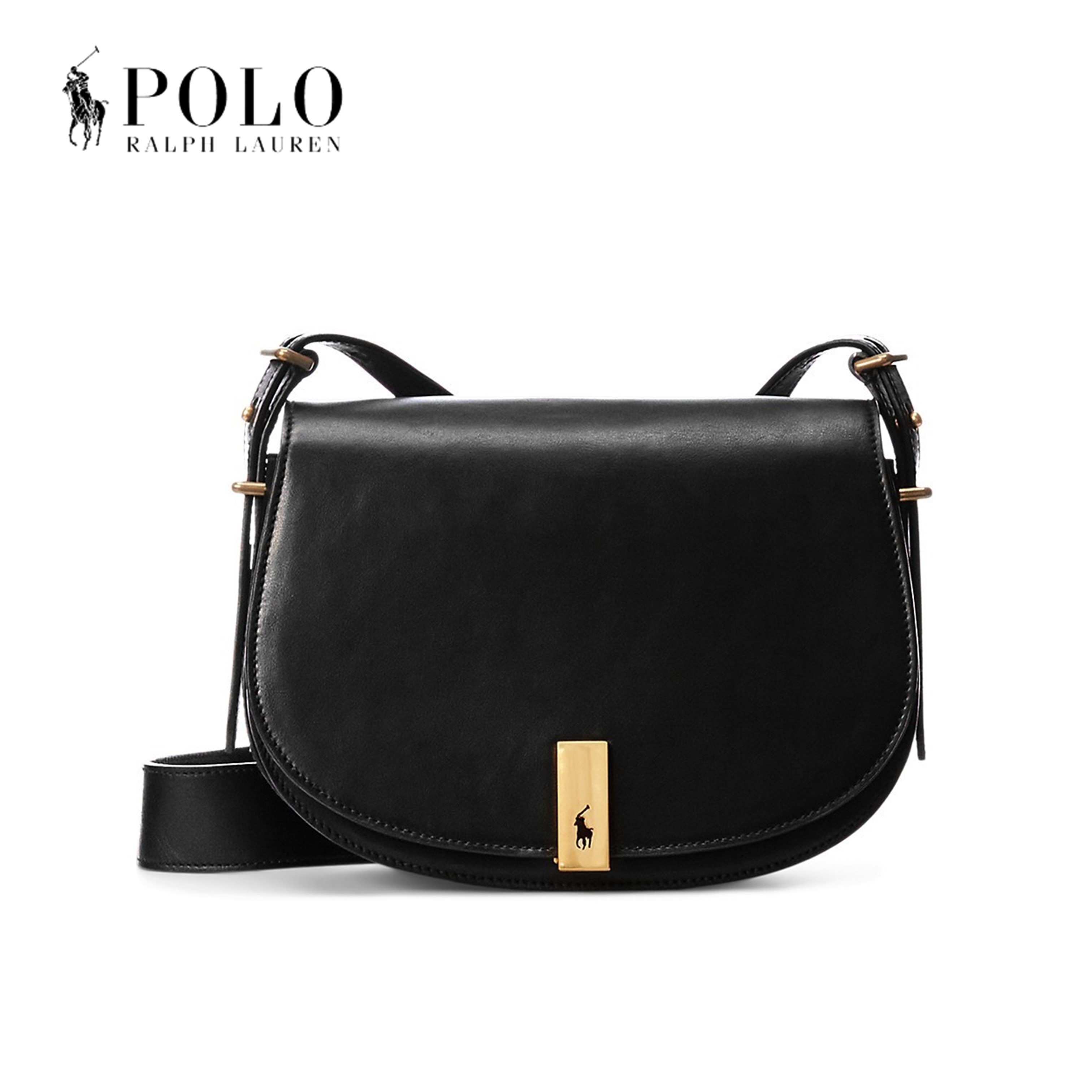 [ポロラルフローレン] POLO ID カーフスキン サドル バッグ☆