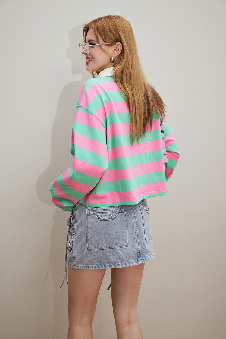 ELFSACK Tシャツ ポロシャツ ボーダー アップリケ ELFSACK Tシャツ ポロシャツ ボーダー アップリケ (ELF SACK/T