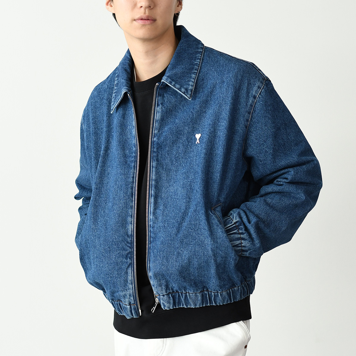 【国内即発】AMI PARIS AMI DE COEUR デニム ジップジャケット