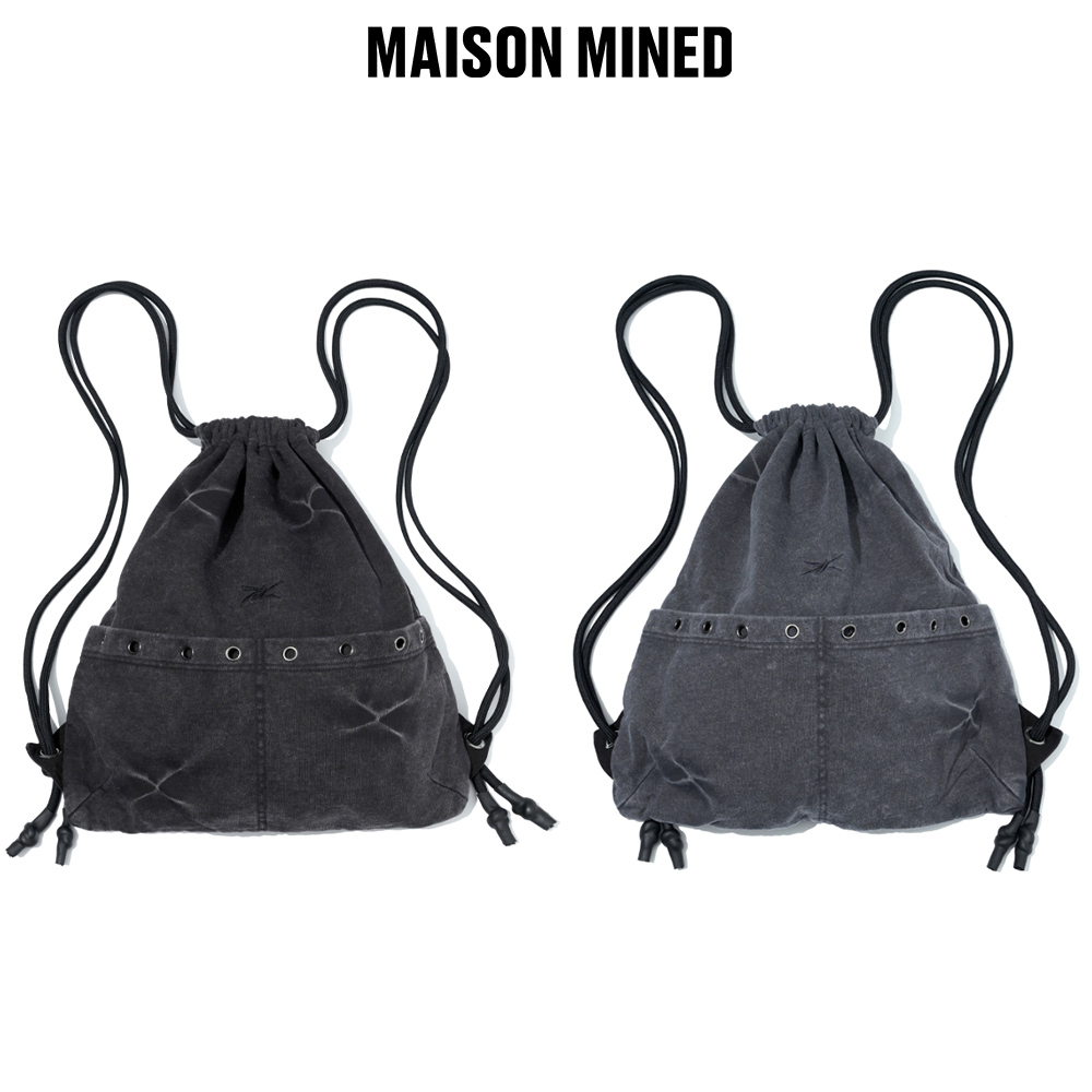 【MAISON MINED】24SS★ PINCH EYELET GYM SACK