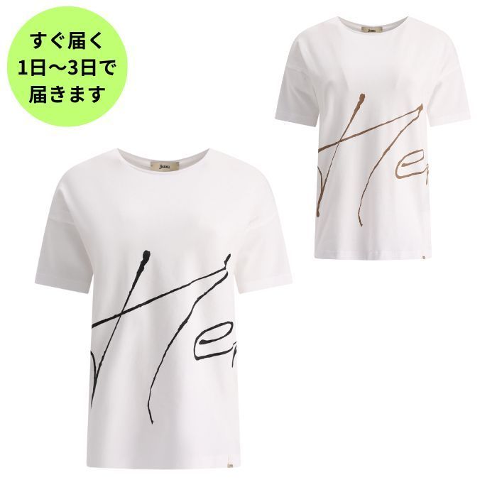 すぐ届く【VIP SALE】HERNO ヘルノ ロゴ 3Dプリント Tシャツ