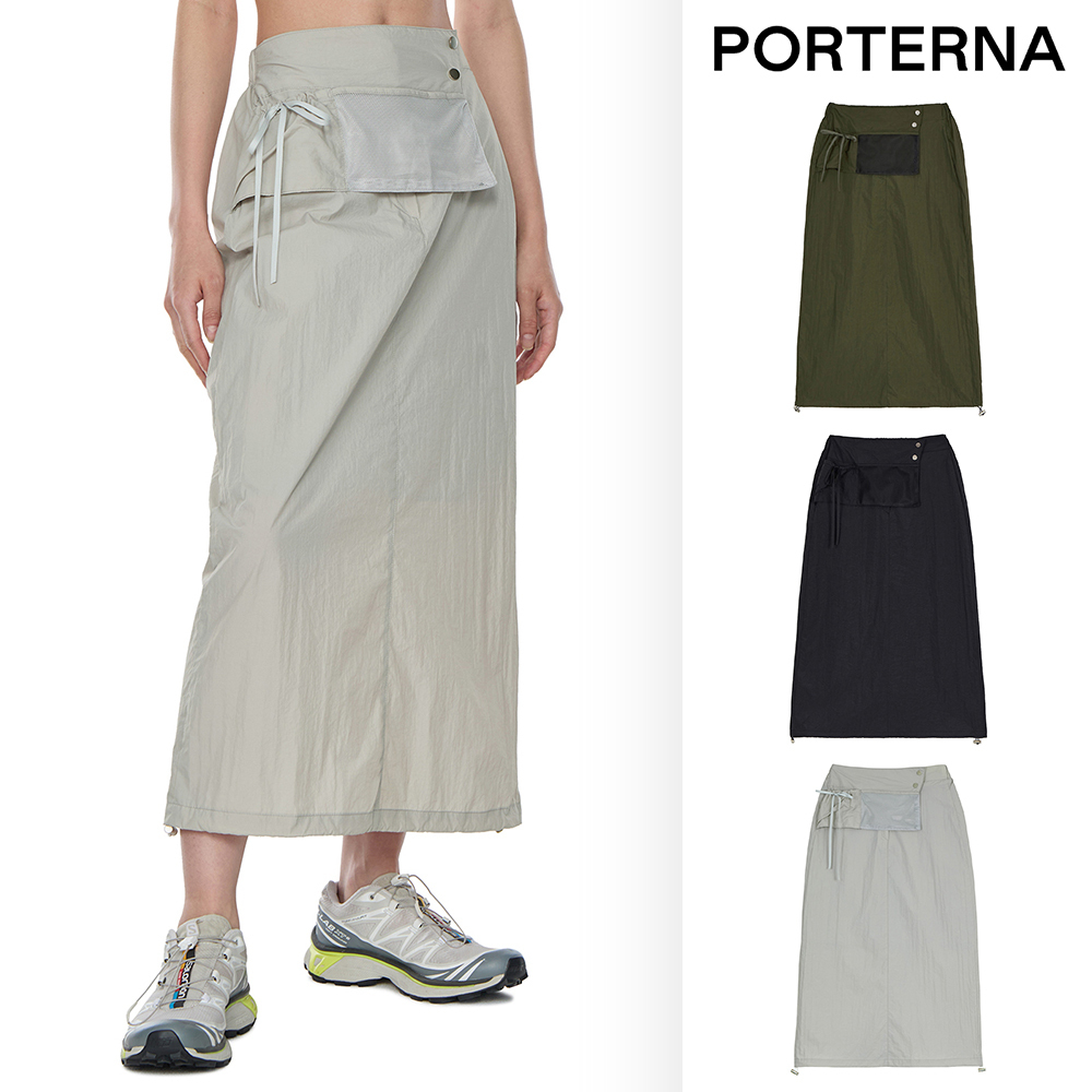 【PORTERNA】Tourse Pocket Long Skirt