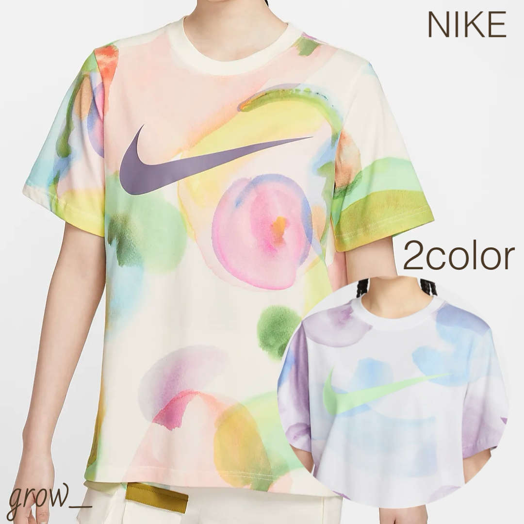 NIKE 水彩絵の具風 エッセンシャル プリンテッド Tシャツ 送料込